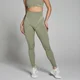 Damskie bezszwowe legginsy z kolekcji Tempo Ultra Geometric MP – Taupe