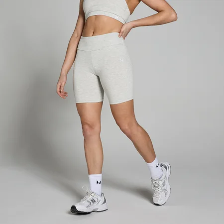 Damskie spodenki rowerowe z kolekcji Basics MP – Light Grey Marl