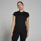 Damski T-shirt z krótkim rękawem o dopasowanym kroju z kolekcji Basics MP – czarny