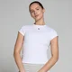 Damski T-shirt z krótkim rękawem o dopasowanym kroju z kolekcji Basics MP – biały