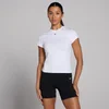 Damski T-shirt z krótkim rękawem o dopasowanym kroju z kolekcji Basics MP – biały