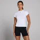 Damski T-shirt z krótkim rękawem o dopasowanym kroju z kolekcji Basics MP – biały