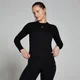 Damski T-shirt z długim rękawem o dopasowanym kroju z kolekcji Basics MP – czarny