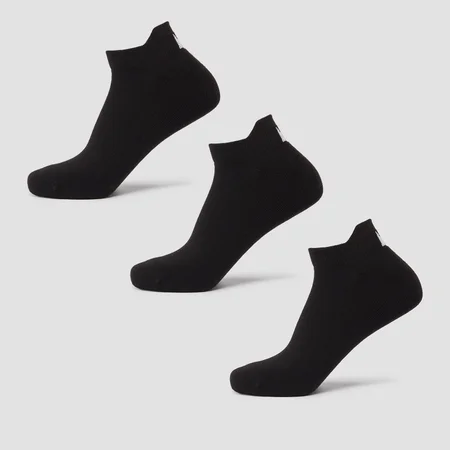 Krótkie skarpetki z kolekcji MP Unisex (trójpak) – czarne