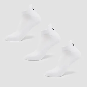 Krótkie skarpetki z kolekcji MP Unisex (trójpak) – białe - Size UK 2-5