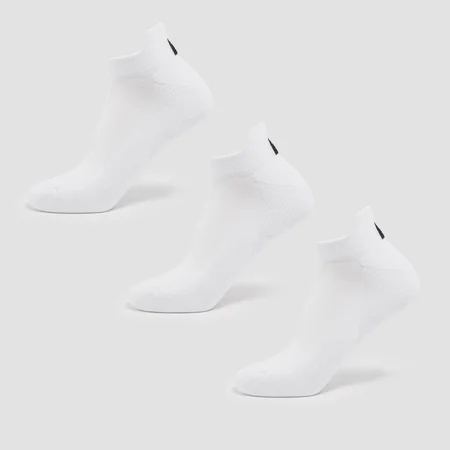 Krótkie skarpetki z kolekcji MP Unisex (trójpak) – białe