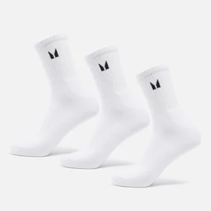 Skarpetki za kostkę z kolekcji Unisex MP (trójpak) – białe - Size UK 6-8