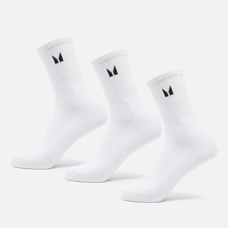 Skarpetki za kostkę z kolekcji Unisex MP (trójpak) – białe
