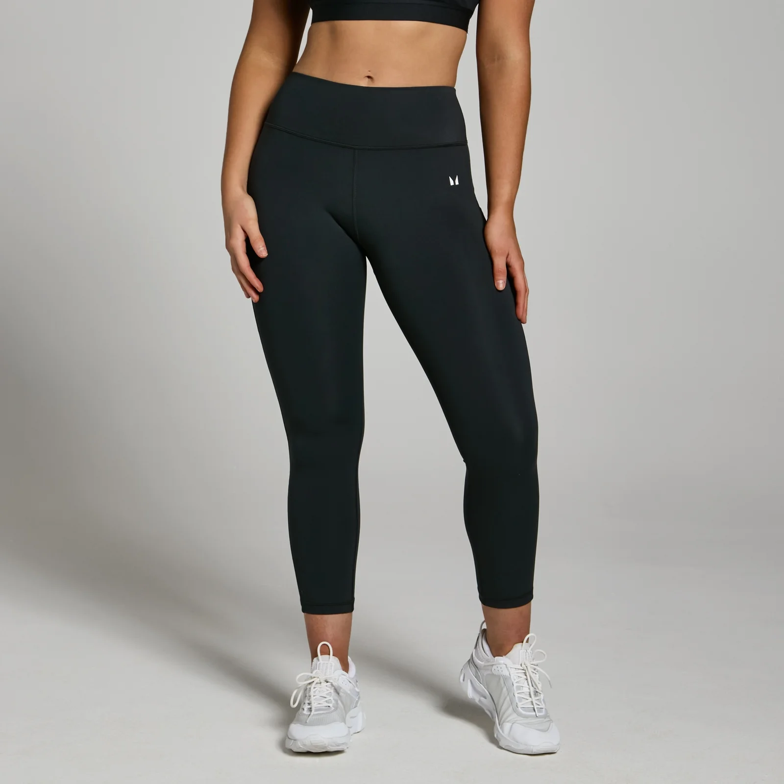Damskie legginsy 7/8 z kolekcji Power MP – czarne - XXS Obraz 1