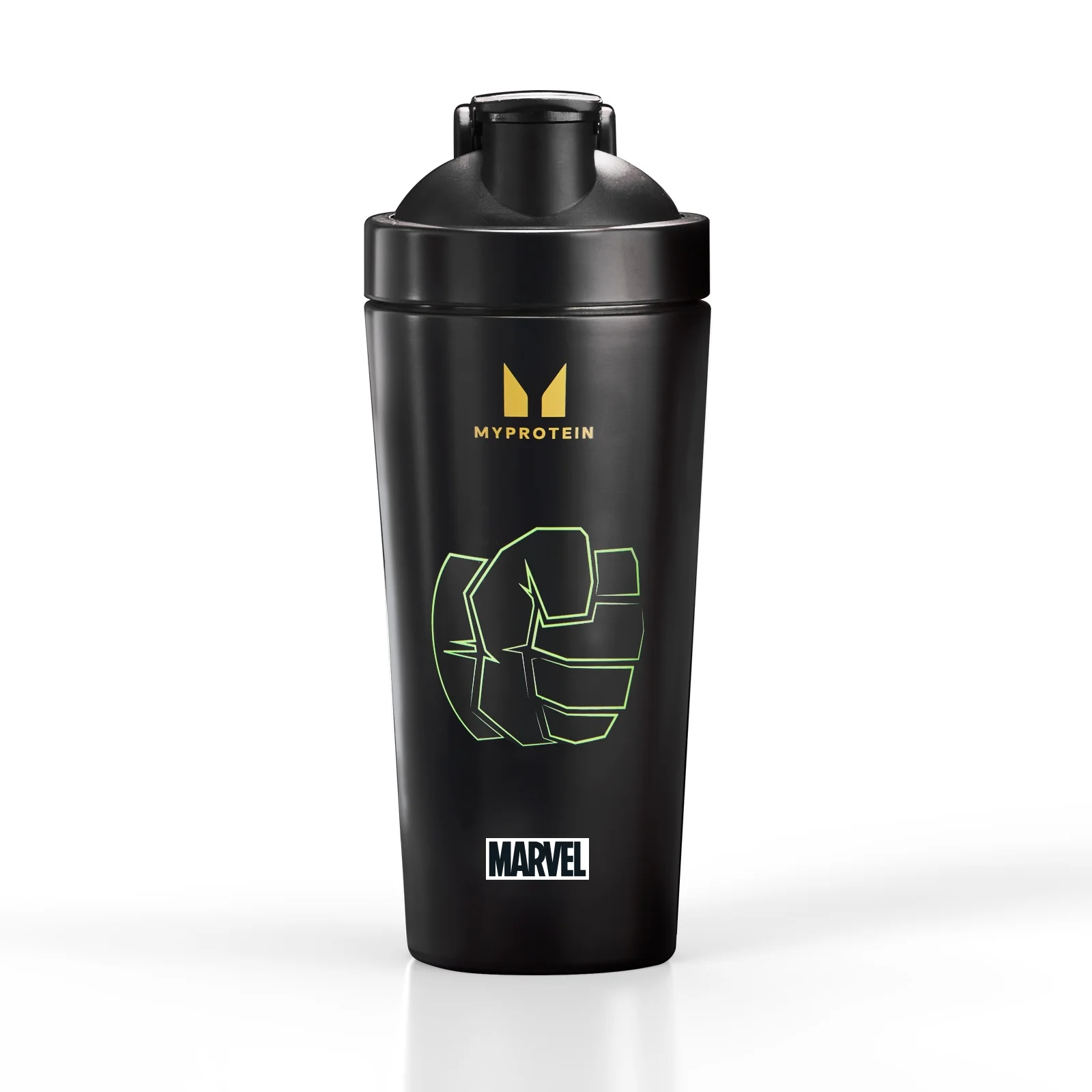 Shaker Myprotein Hulk z metalu z recyklingu – czarny Obraz 1