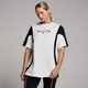 Damski kontrastujący T-shirt oversize z kolekcji Tempo Retro MP – biały