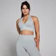 Damski bezszwowy stanik z dekoltem typu halter z kolekcji Tempo MP – Grey Marl