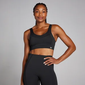 Damski zgrzewany stanik sportowy z kolekcji Tempo Ultra MP – czarny - Size XS