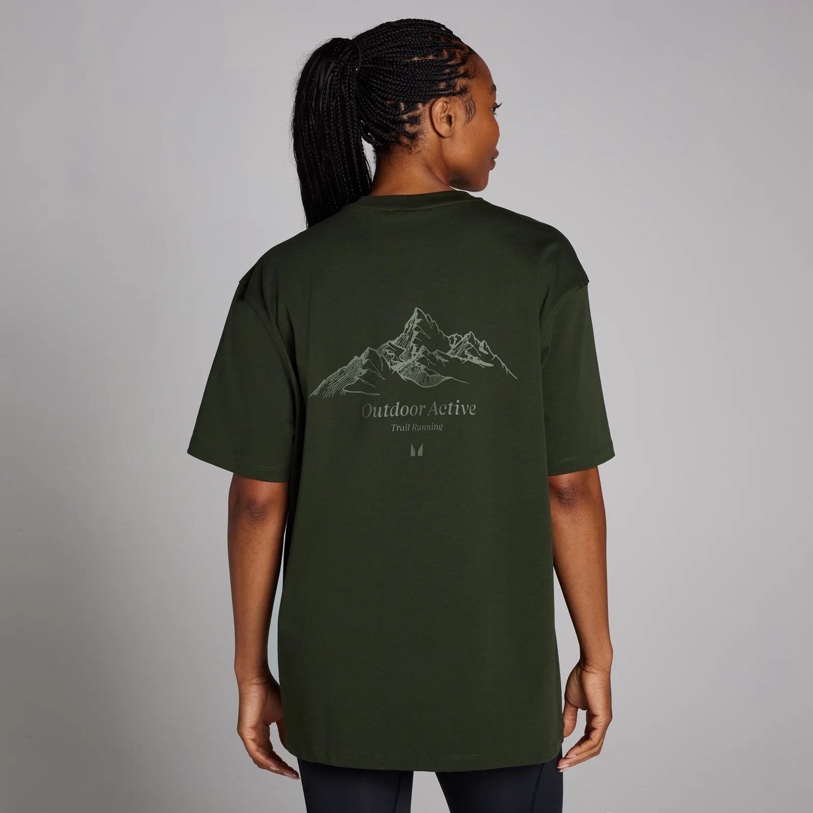 Damski T-shirt oversize z kolekcji Velocity MP – Forest Green - XXS - XS Obraz 1