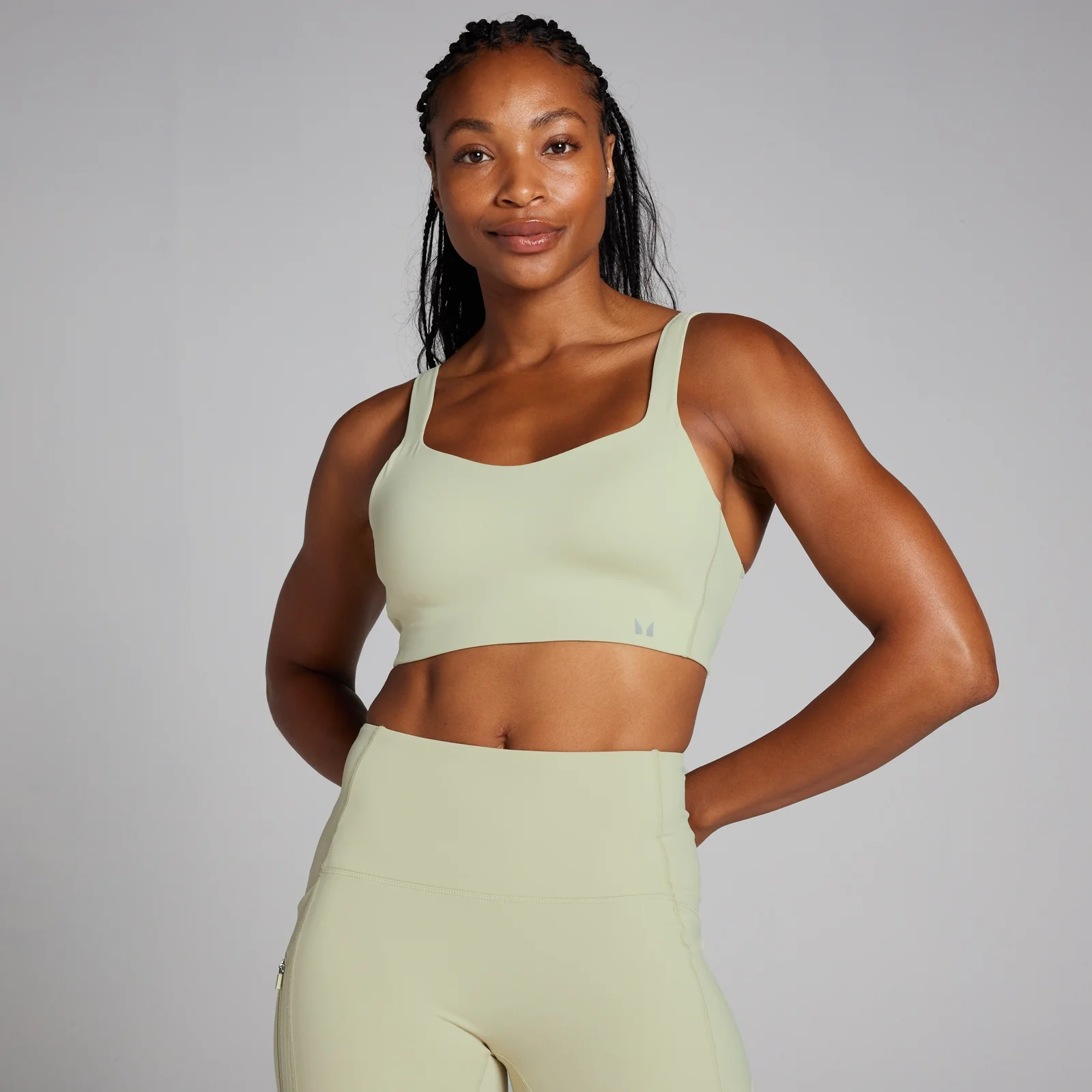 Damski zgrzewany stanik sportowy z kolekcji Velocity Ultra MP – Warm Sage - XL Obraz 1