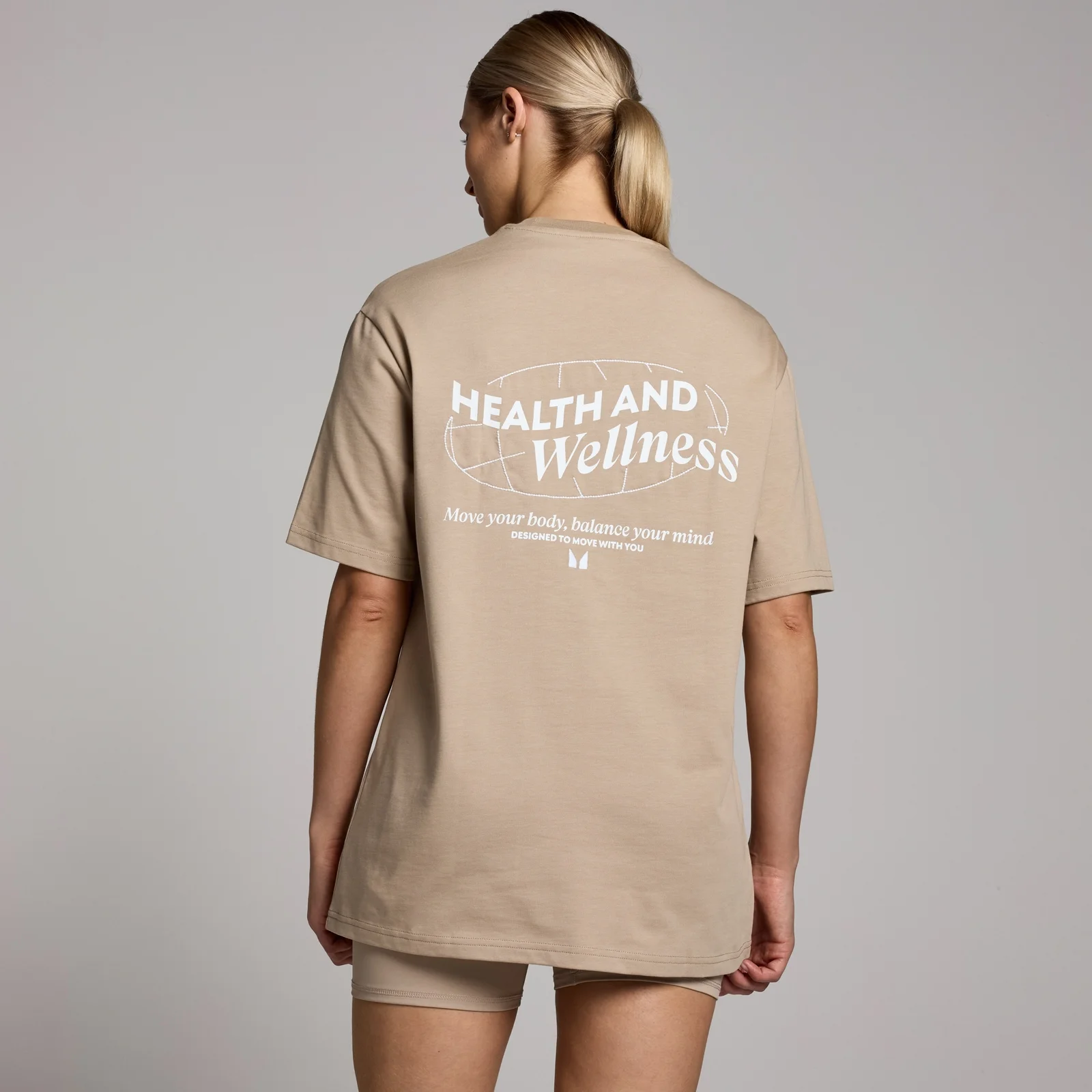 Damski T-shirt oversize z nadrukiem graficznym z kolekcji Health & Wellness MP – Cashmere - S-M Obraz 1