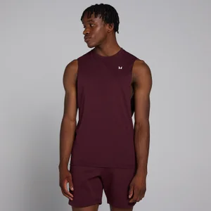 Męska koszulka z kolekcji Rest Day MP z obniżonymi wycięciami na ramiona – Deep Berry - Size XS