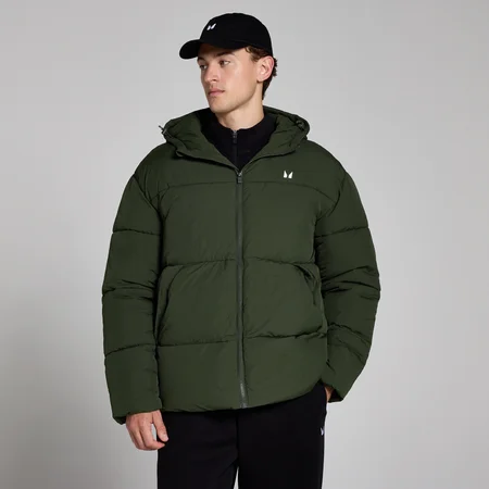 Męska krótka kurtka puchowa z kolekcji MP – Forest Green