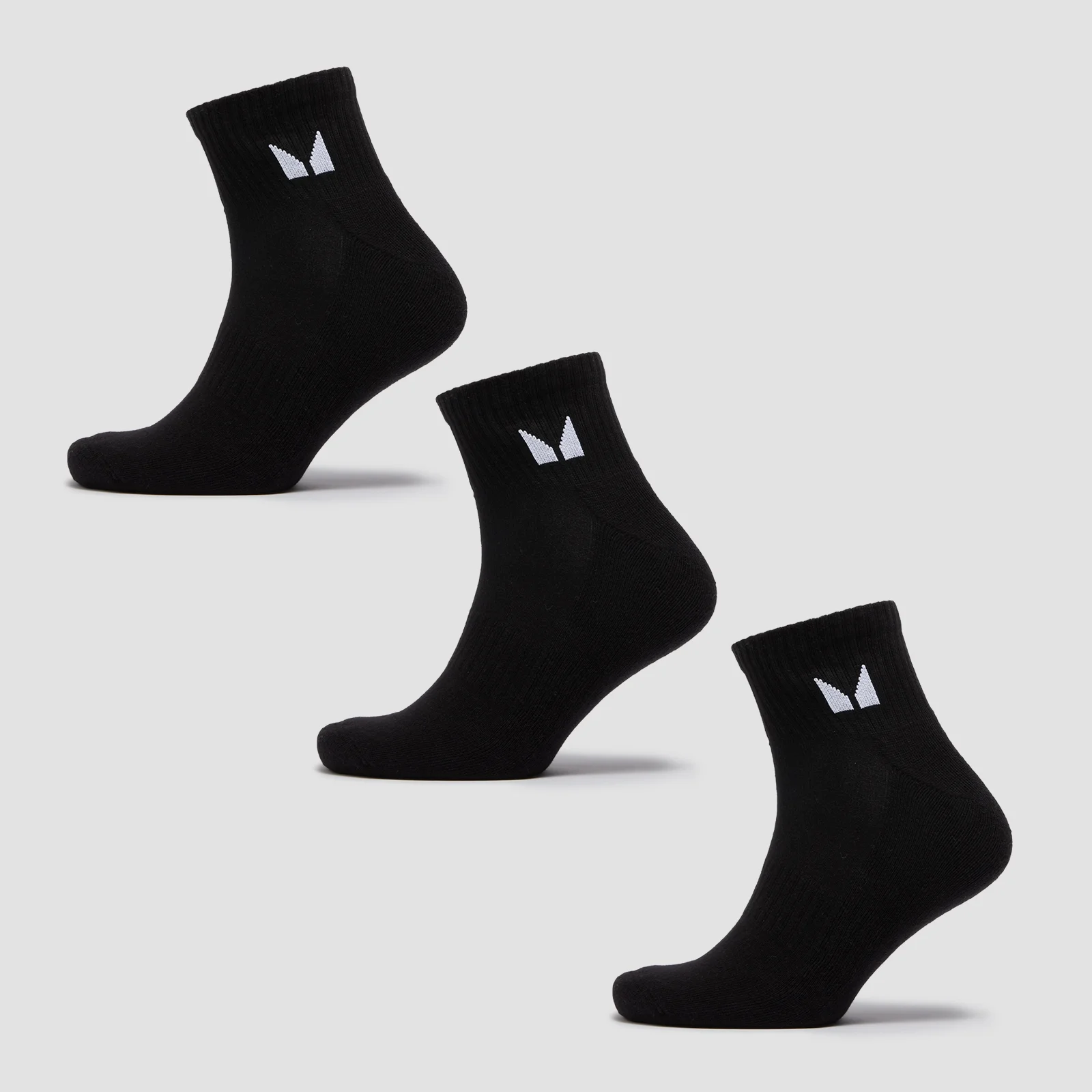 MP Unisex Ankle Socks (3 Pack) - Black - UK 6-8 Obraz 1