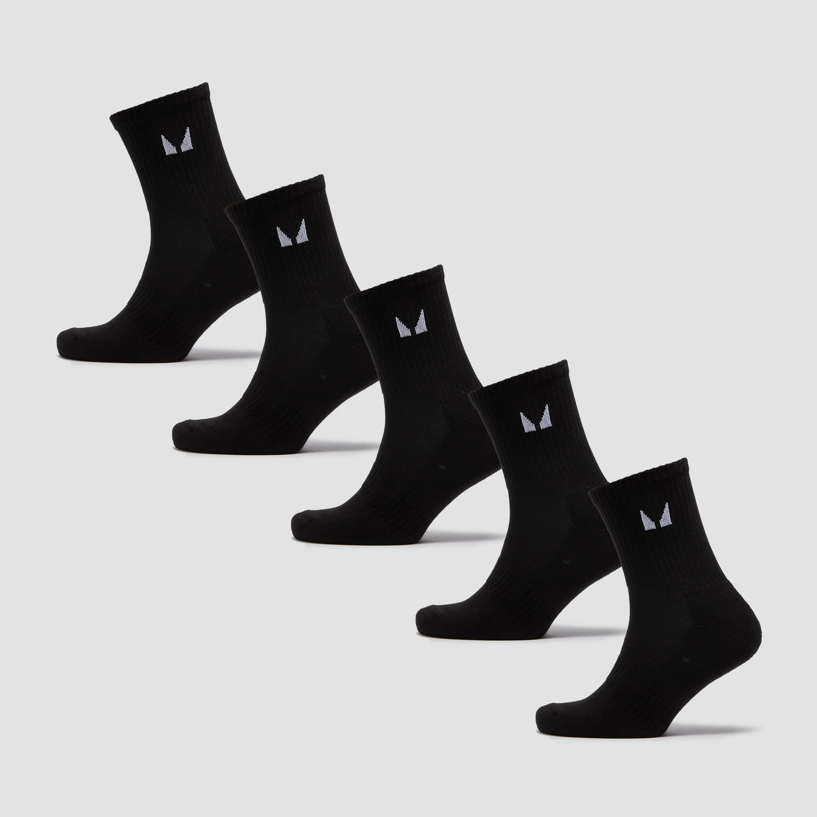 MP Unisex Crew Socks (5 Pack) - Black - UK 6-8 Obraz 1