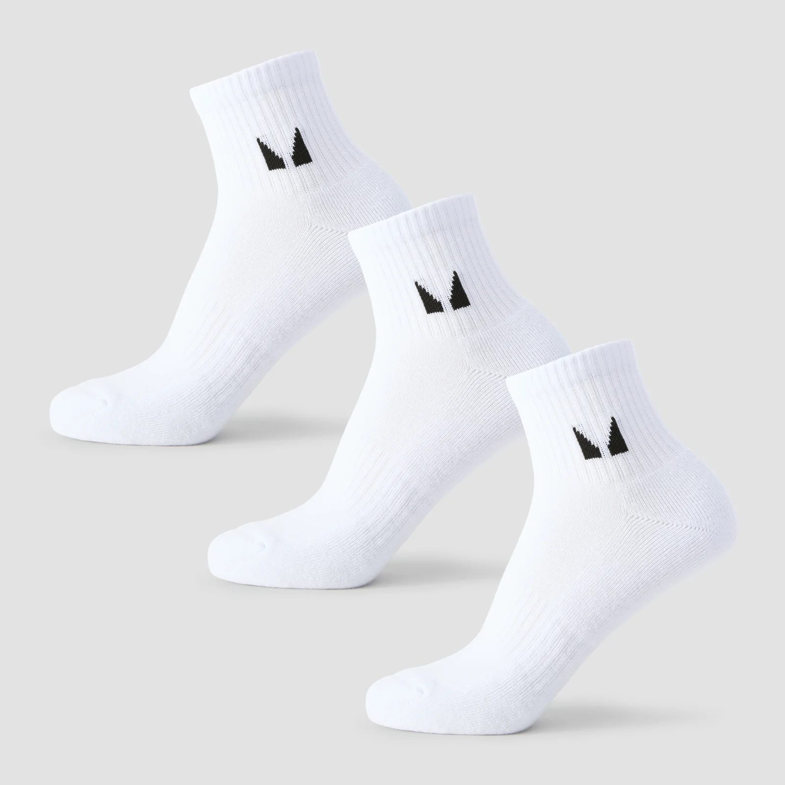 MP Unisex Ankle Socks (3 Pack) - White - UK 6-8 Obraz 1