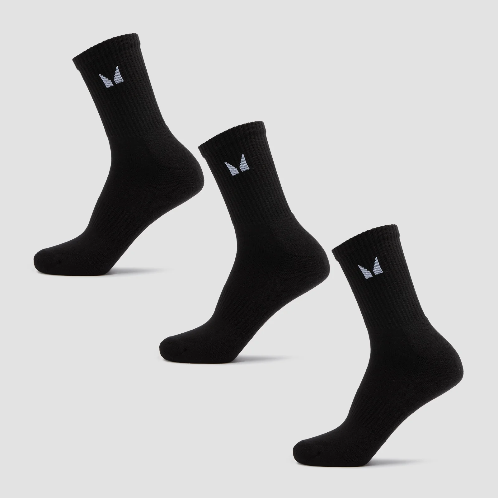 MP Unisex Crew Socks (3 Pack) - Black - UK 9-11 Obraz 1