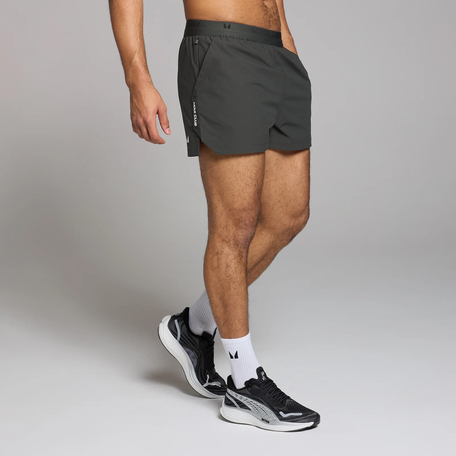 Męskie spodenki o długości wewnętrznej nogawki ok. 8 cm z kolekcji Tempo Graphic MP – Washed Black - XS Obraz 1