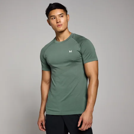 Męski bezszwowy T-shirt z kolekcji Tempo MP – Stone Wash