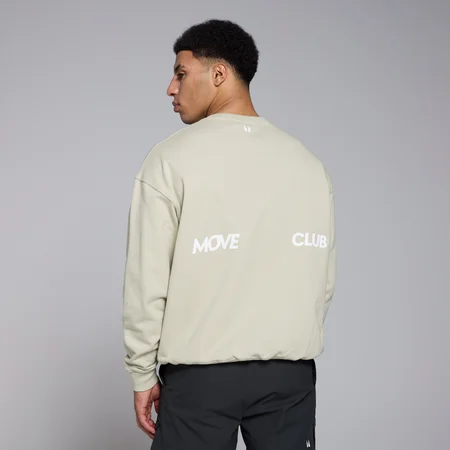 Męska bluza oversize z kolekcji Tempo Graphic MP – Salt Grey