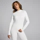 Damska koszulka ze stójką z prześwitującej tkaniny z kolekcji Lifestyle MP – Natural Cotton