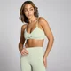 Damski stanik sportowy ze skręconym przodem z kolekcji Lifestyle MP – Mineral Green
