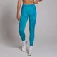 Damskie hybrydowe legginsy bezszwowe z kolekcji Tempo MP – Ocean Blue