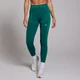 Damskie hybrydowe legginsy bezszwowe z kolekcji Tempo MP – Deep Teal