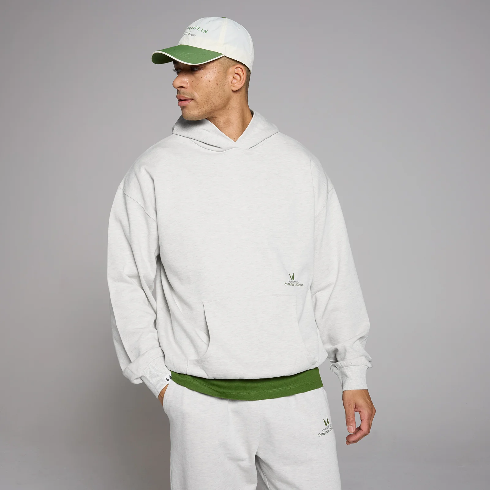 Bluza oversize z kapturem z kolekcji Lifestyle MP – Grey Marl - S-M Obraz 1