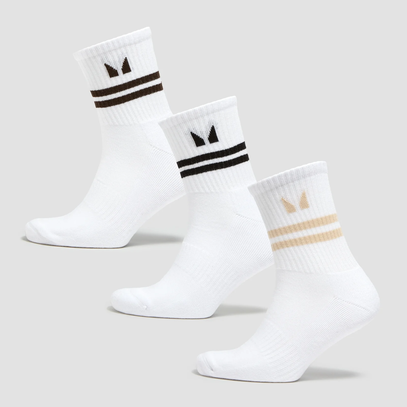 MP Tatiana 3pk Crew Socks - White/Coffee - UK 6-8 Obraz 1