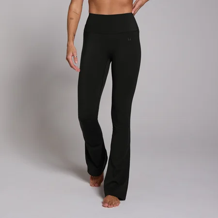 Damskie legginsy z rozszerzanymi nogawkami z kolekcji Tempo MP – czarne