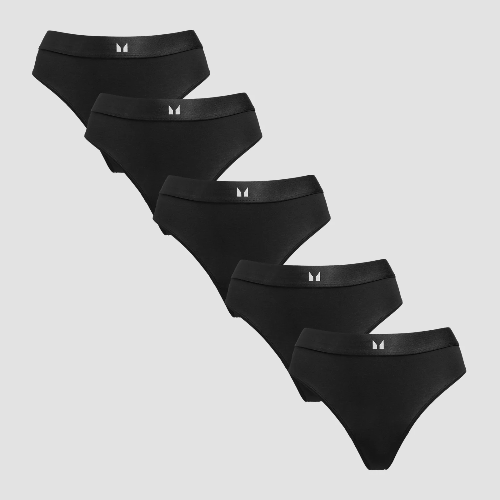 MP Women's Mid Rise Thong (5 Pack) - Black - L Obraz 1