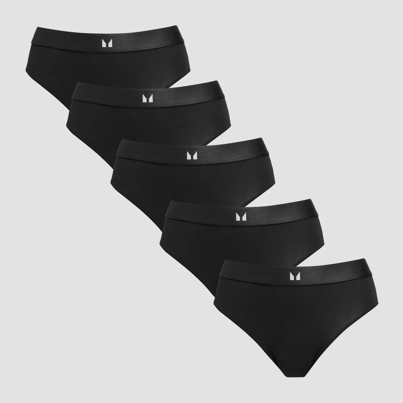 MP Women's Mid Rise Bikini Brief (5 Pack) - Black - M Obraz 1
