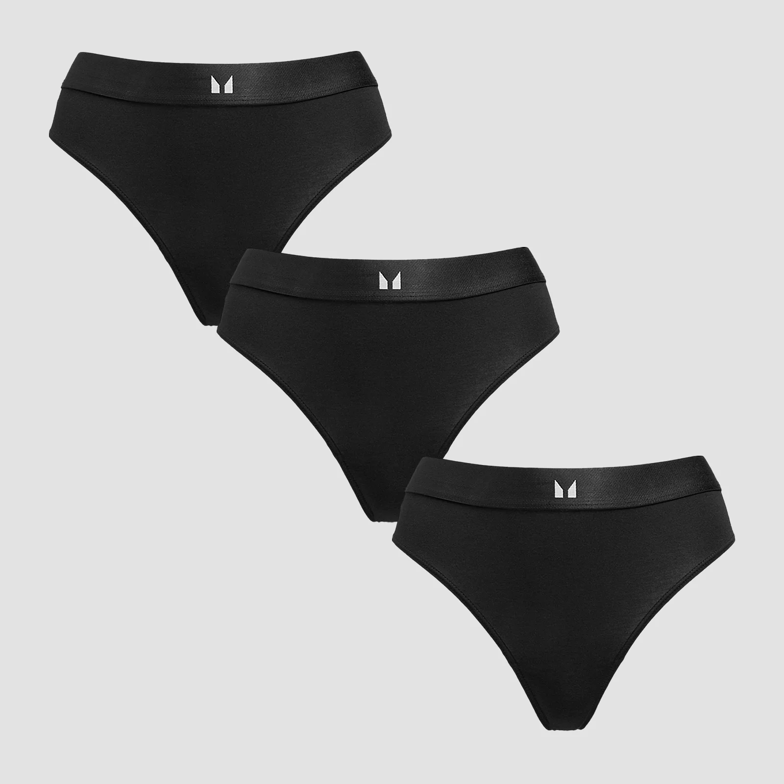 MP Women's Mid Rise Thong (3 Pack) - Black - S Obraz 1