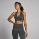 Damski bezszwowy stanik z dekoltem typu halter z kolekcji Tempo MP – Night Grey