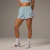 Spodenki sportowe z kontrastującym ściągaczem na sznurek z kolekcji MP × Tatiana – Light Aqua