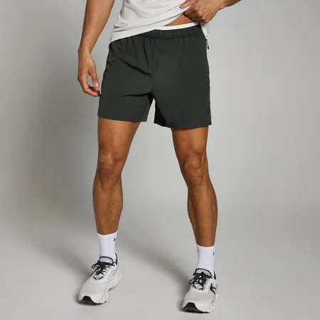 Męskie dzianinowe spodenki treningowe o wewnętrznej długości nogawki ok. 13 cm z kolekcji Tempo MP – Washed Black