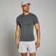 Męski bezszwowy T-shirt o kroju podkreślającym mięśnie z kolekcji Velocity MP – Dark Grey