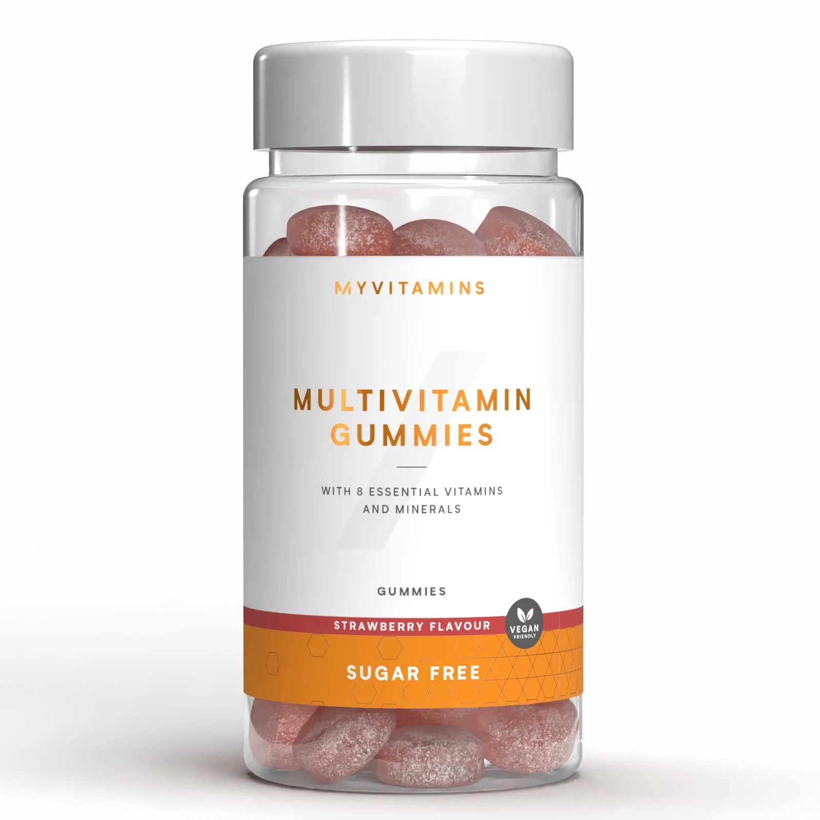 Żelki multiwitaminowe bez cukru - 60gummies - Sugar Free Strawberry Obraz 1