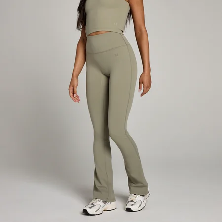 Damskie legginsy z rozszerzanymi nogawkami z kolekcji Tempo MP – Brindle