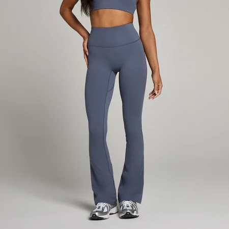 Damskie legginsy z rozszerzanymi nogawkami z kolekcji Tempo MP – Charcoal Blue