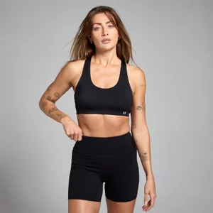Damski regulowany stanik ze skrzyżowanymi na plecach ramiączkami z kolekcji Active MP – czarny - Size XS