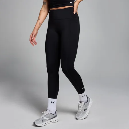Damskie legginsy z kieszeniami z kolekcji Active MP – czarne