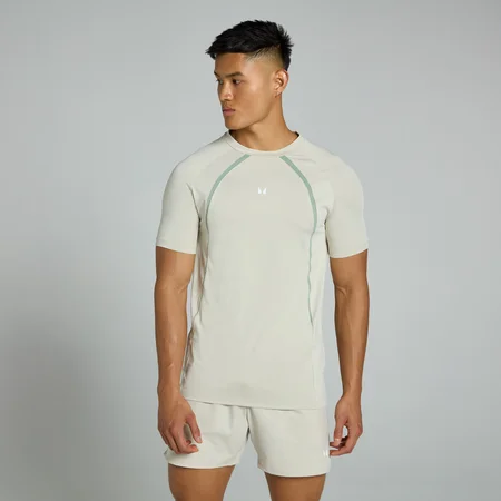 Męski T-shirt ze wstawkami z kolekcji Tempo MP – Ash