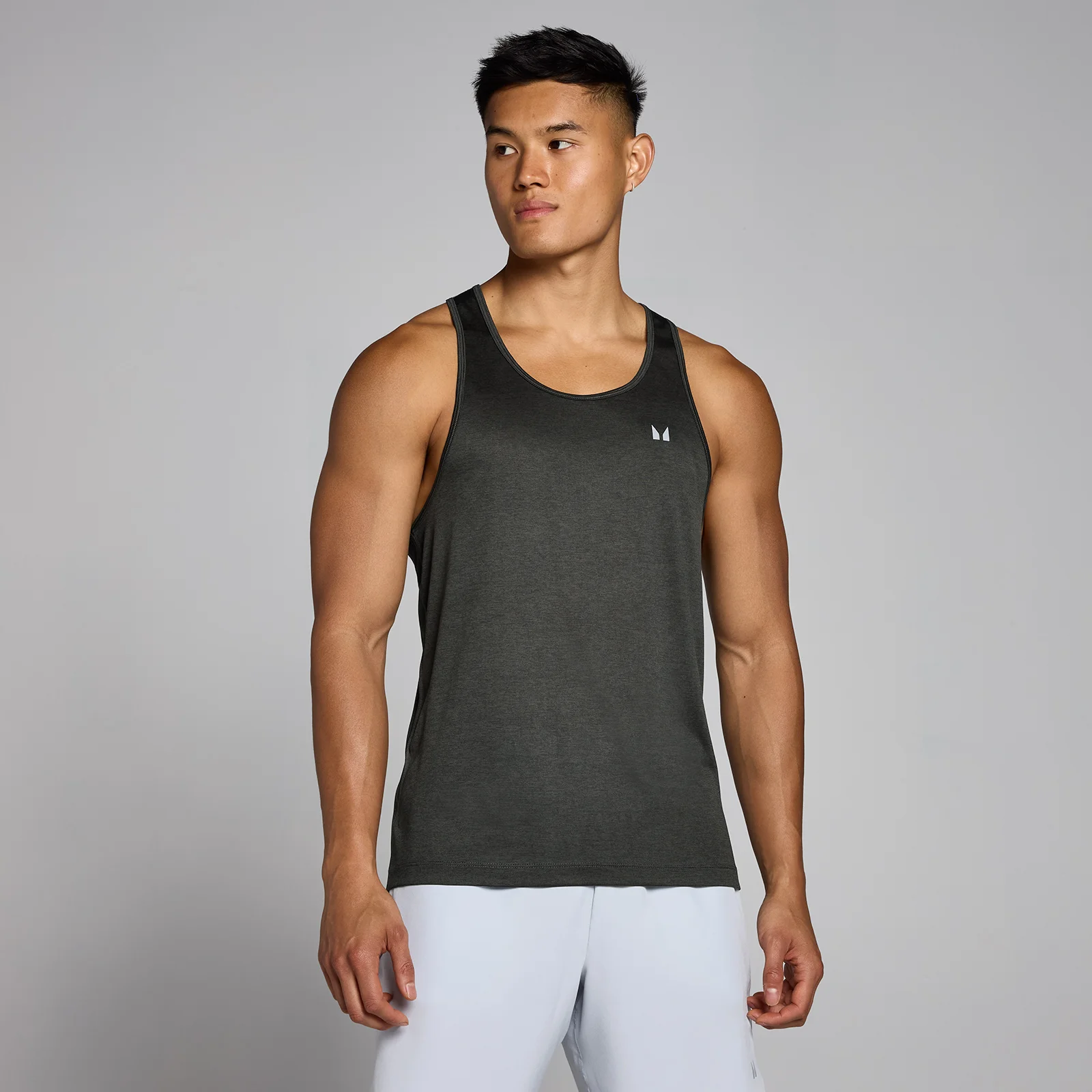 Męska melanżowa koszulka bez rękawów z kolekcji Tempo MP – Washed Black - XS Obraz 1